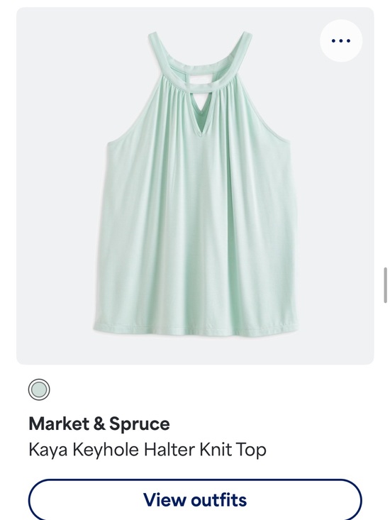 Market & Spruce Tops - Market & Spruce Mint Halter Keyhole Knit Tank
